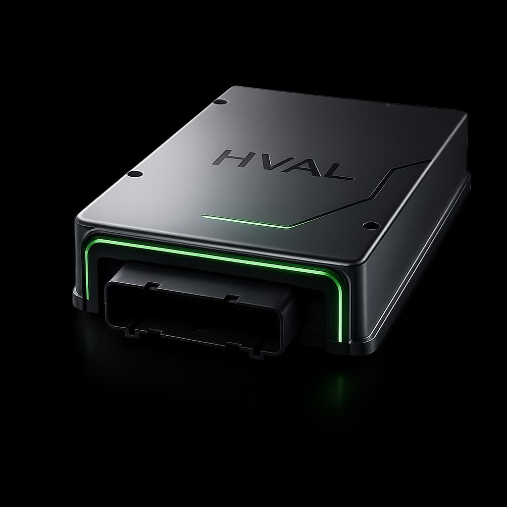 HVAL next-generation 7.3 injector driver IDM with green LED accents
