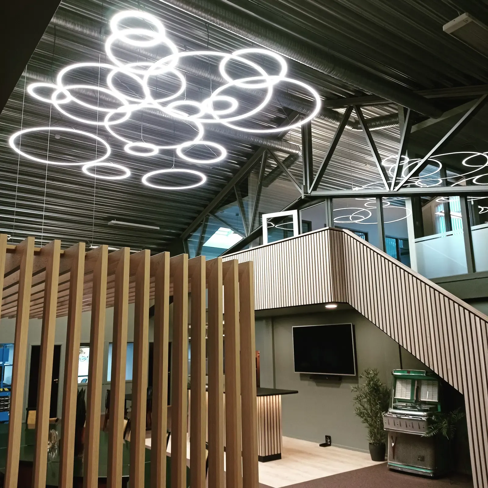 Custom LED ring installation