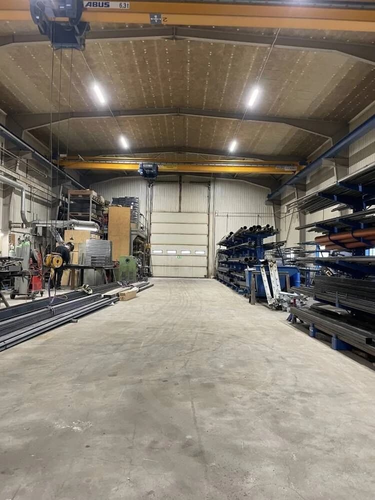 Warehouse aisle after Apex installation